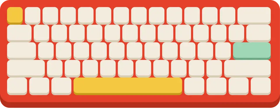 Clavier CLAC coloris tomate