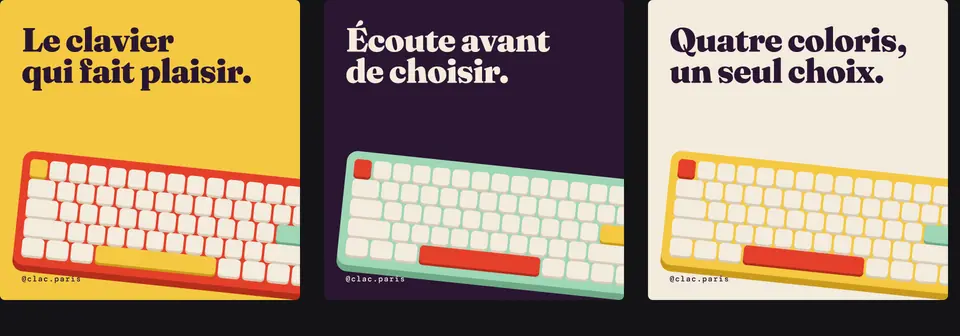 Trois posts Instagram CLAC